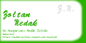 zoltan medak business card