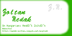 zoltan medak business card